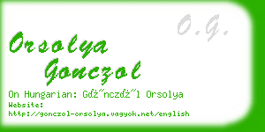 orsolya gonczol business card